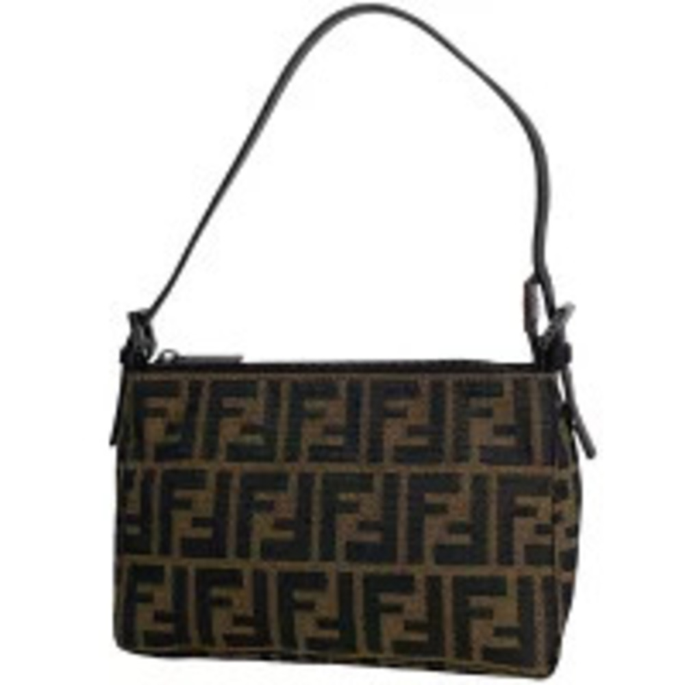 Fendi Zucca handbag Hobo Clutch canvas brown